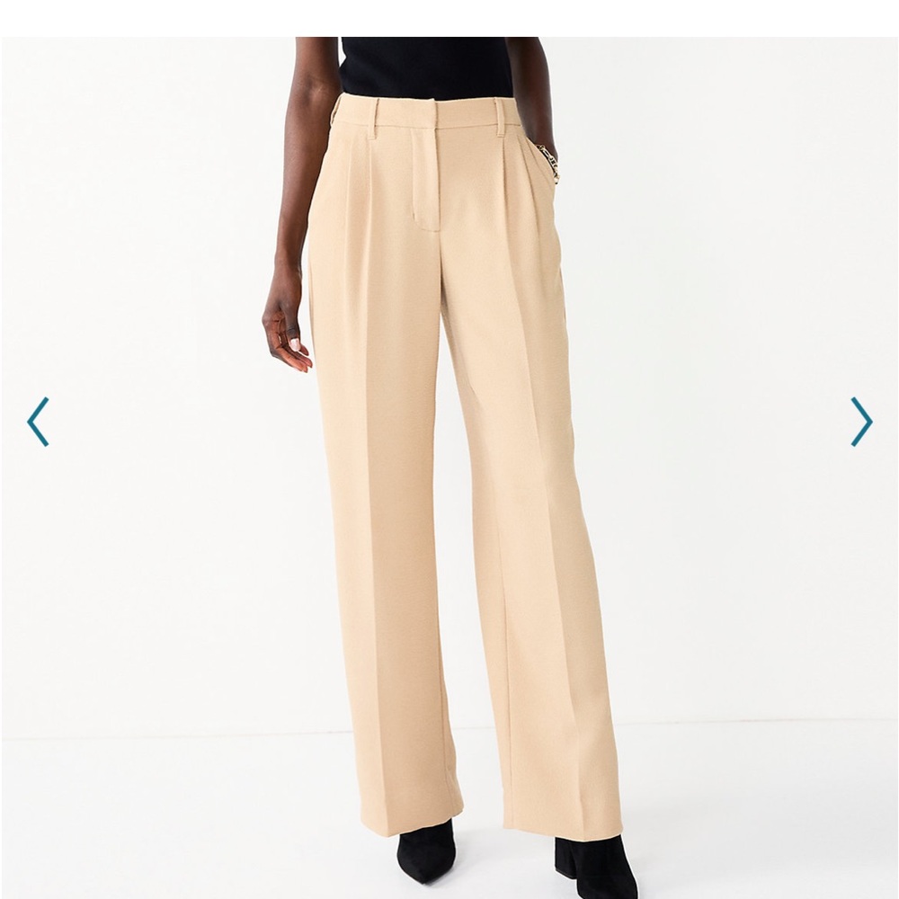 Cropped Nine West dress pants light taupe